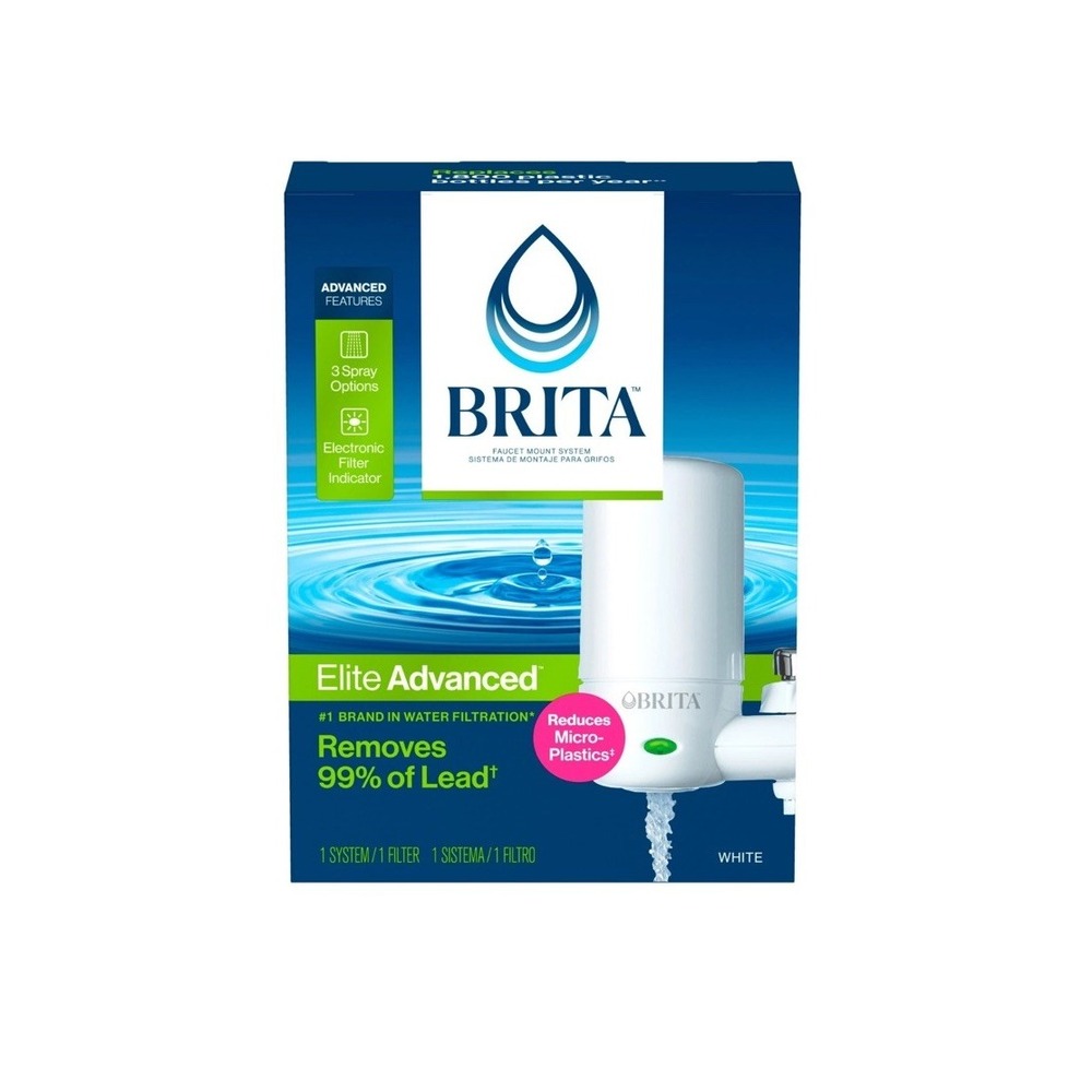 Brita Elite 35214‎ Basic Tap Water Faucet Filtration System - White